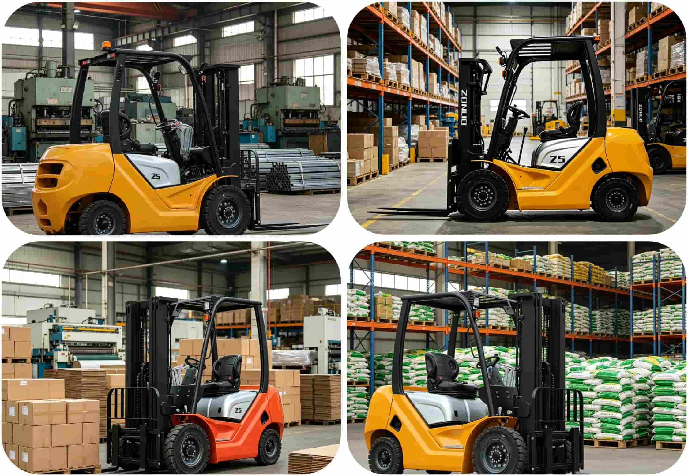 2500kg 4-Wheel Forklift Diesel Powered Truck