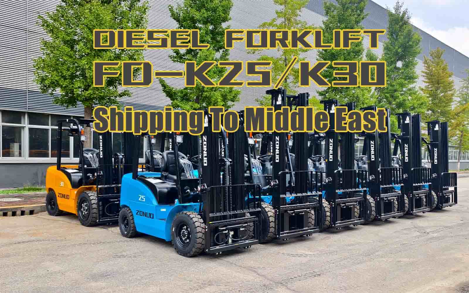 12 Units of 2.5Ton & 3Ton Diesel Forklifts Successfully Shipped to Middle East