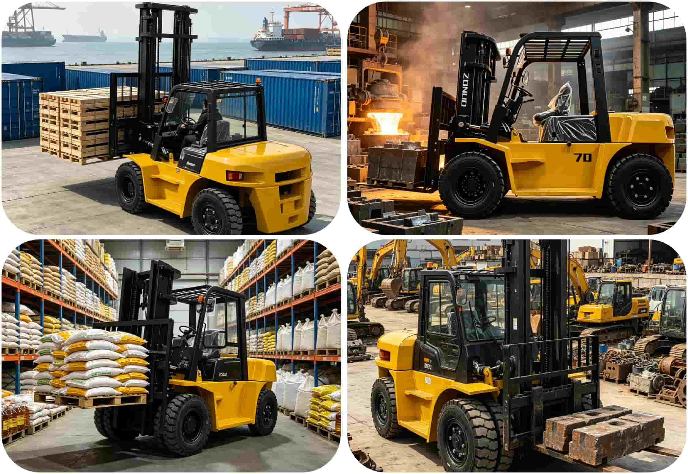 7000kg Diesel Powered Forklift With Cummins Engine 7000kg Diesel Powered Forklift With Cummins Engine